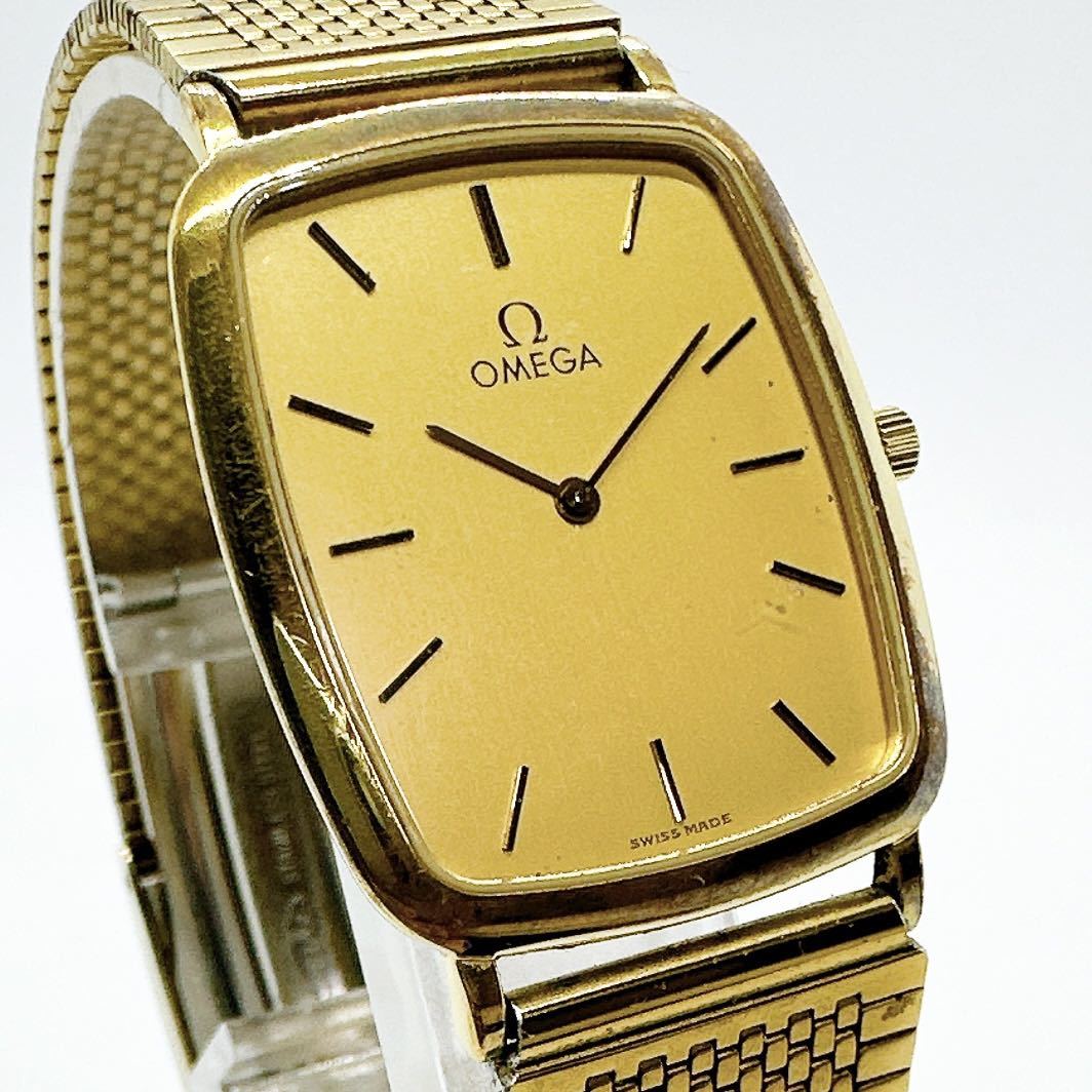 上品 02082 ゴールドカラー QZ 電池式 クォーツ 腕時計 メンズ VILLE