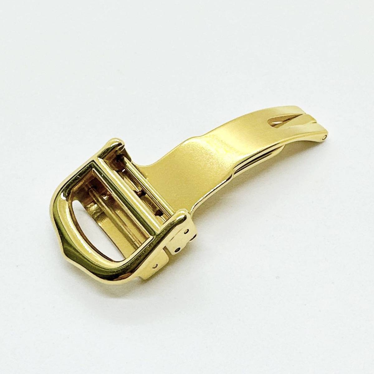 02033 カルティエ Cartier 純正 Dバックル 尾錠 14mm 腕時計 革ベルト用 SS ゴールドカラー