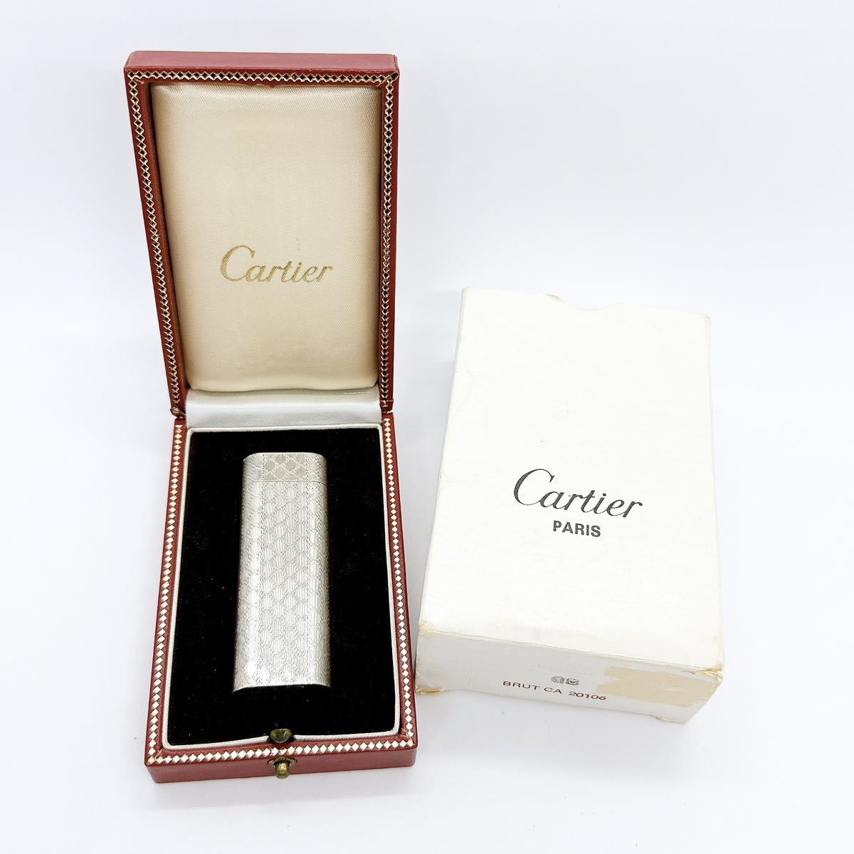 02224 カルティエ Cartier ガスライター 喫煙具 ローラー シルバーカラー 火花OK