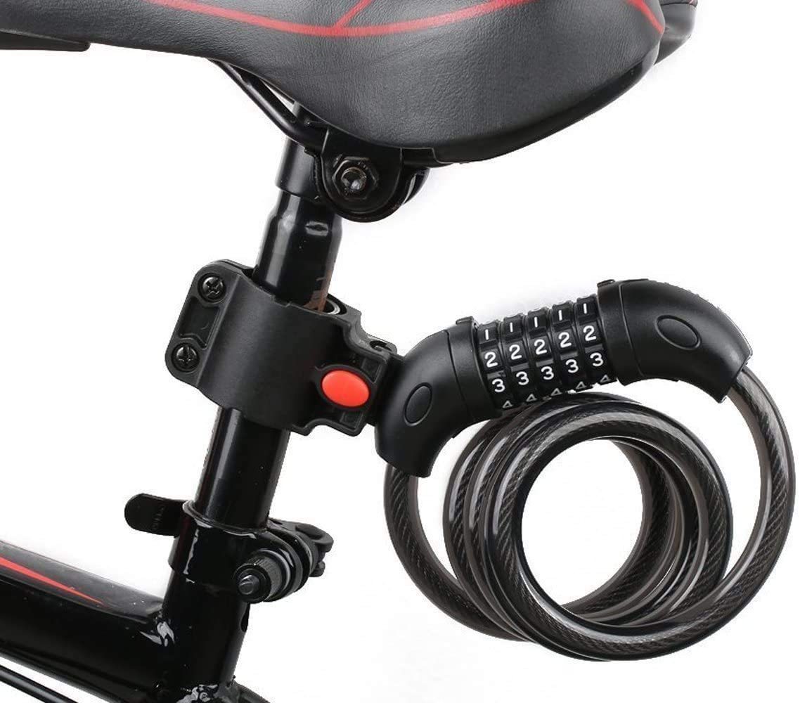  мотоцикл кодовый замок wire lock велосипед блокировка длина 1200mm ширина сечение диаметр 12mm 5 колонка противоугонное 