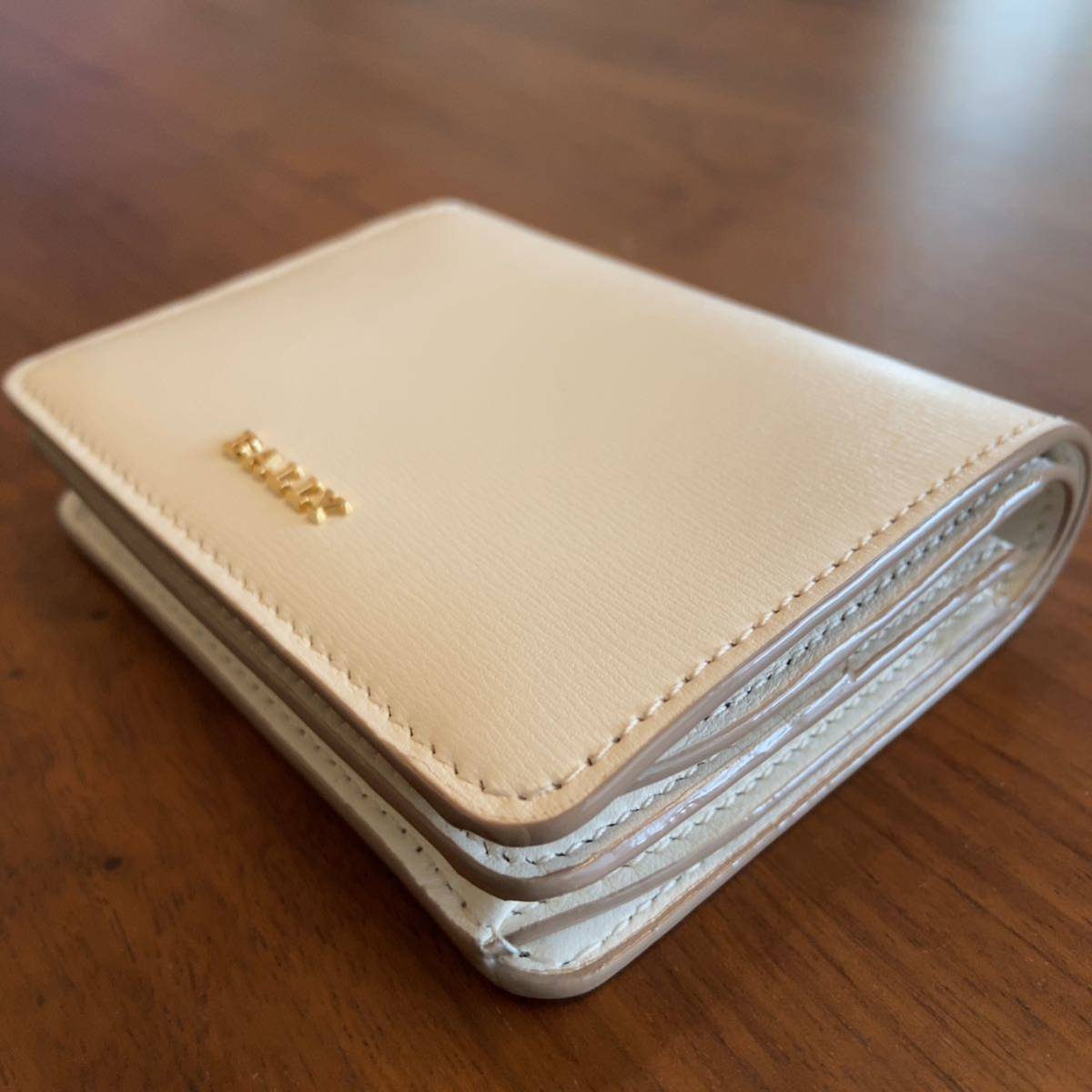 [ new goods ]BALLY leather compact wallet Mini purse 
