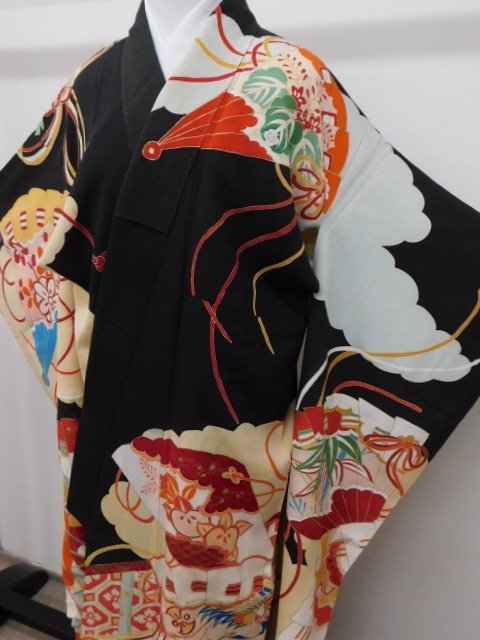( comfort cloth special selection )P27973 hand .... antique long-sleeved kimono . bride costume Taisho romance k