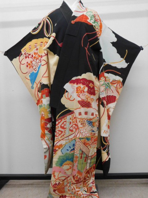 ( comfort cloth special selection )P27973 hand .... antique long-sleeved kimono . bride costume Taisho romance k