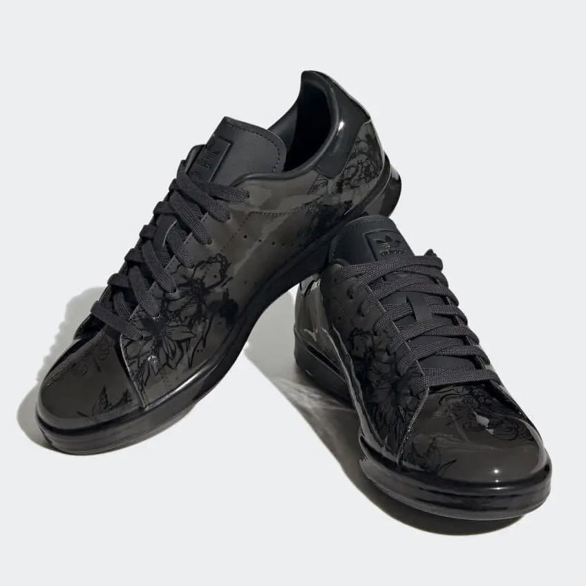 新品未使用 adidas スタンスミス【26cm】定価17600円 STAN SMITH スニーカー 靴 アディダス STANSMITH シューズ 黒 6635 花柄 陶磁器_画像3