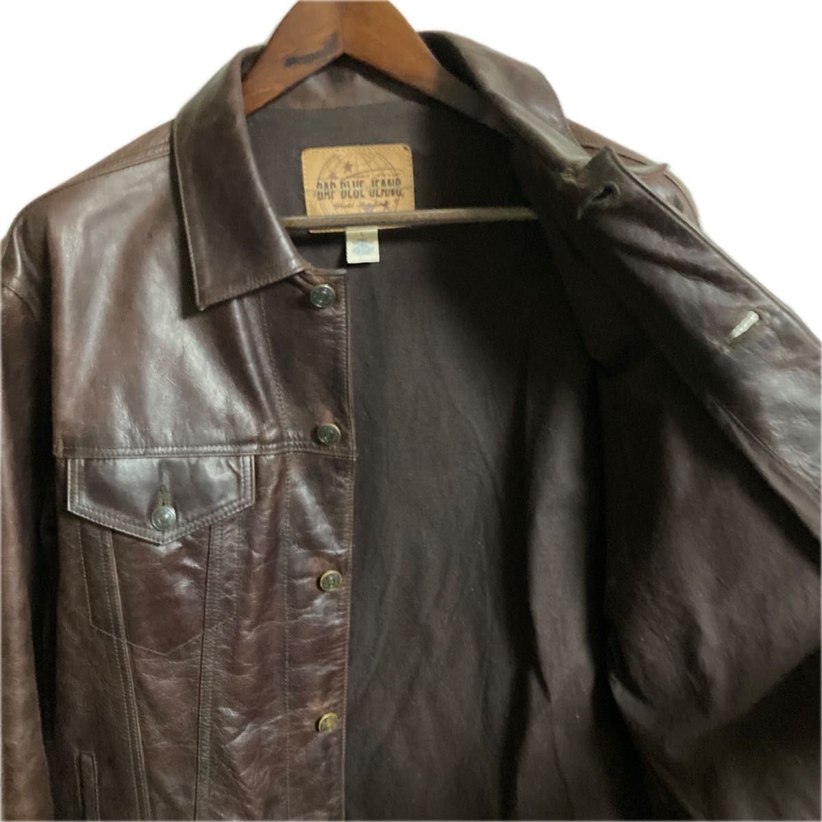 OLD GAP レザージャケット Gジャン 本革 Lサイズ ダークブラウン OLD GAP レザージャケット Gジャン 本革 Lサイズ ダークブラウン