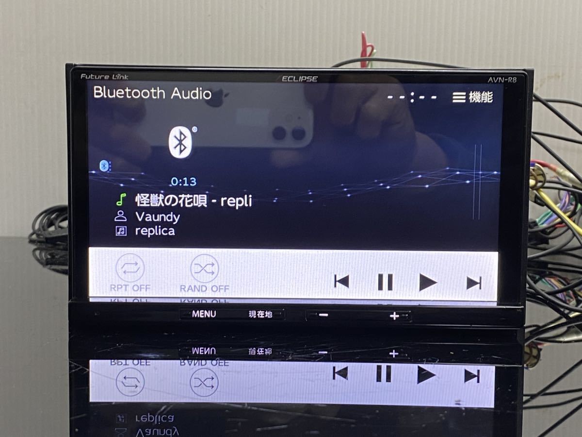 AVN-R8 イクリプス 4chフルセグTV Bluetoothオーディオ CD→SD録音 DVD SDオーディオ 純正未使用アンテナセット 送料無料_画像7