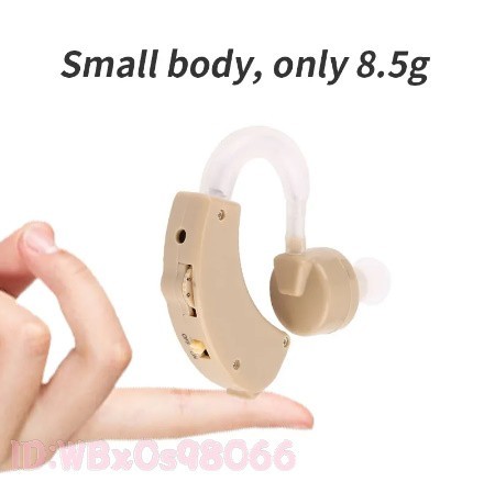Bc1099: 補聴器 耳 調整可能 高齢者 集音器 ほちょうき イヤホン 片耳 電池式 安い おすすめ 使いやすい 耳掛け式 新品 ベージュ 耳かけ型の画像3