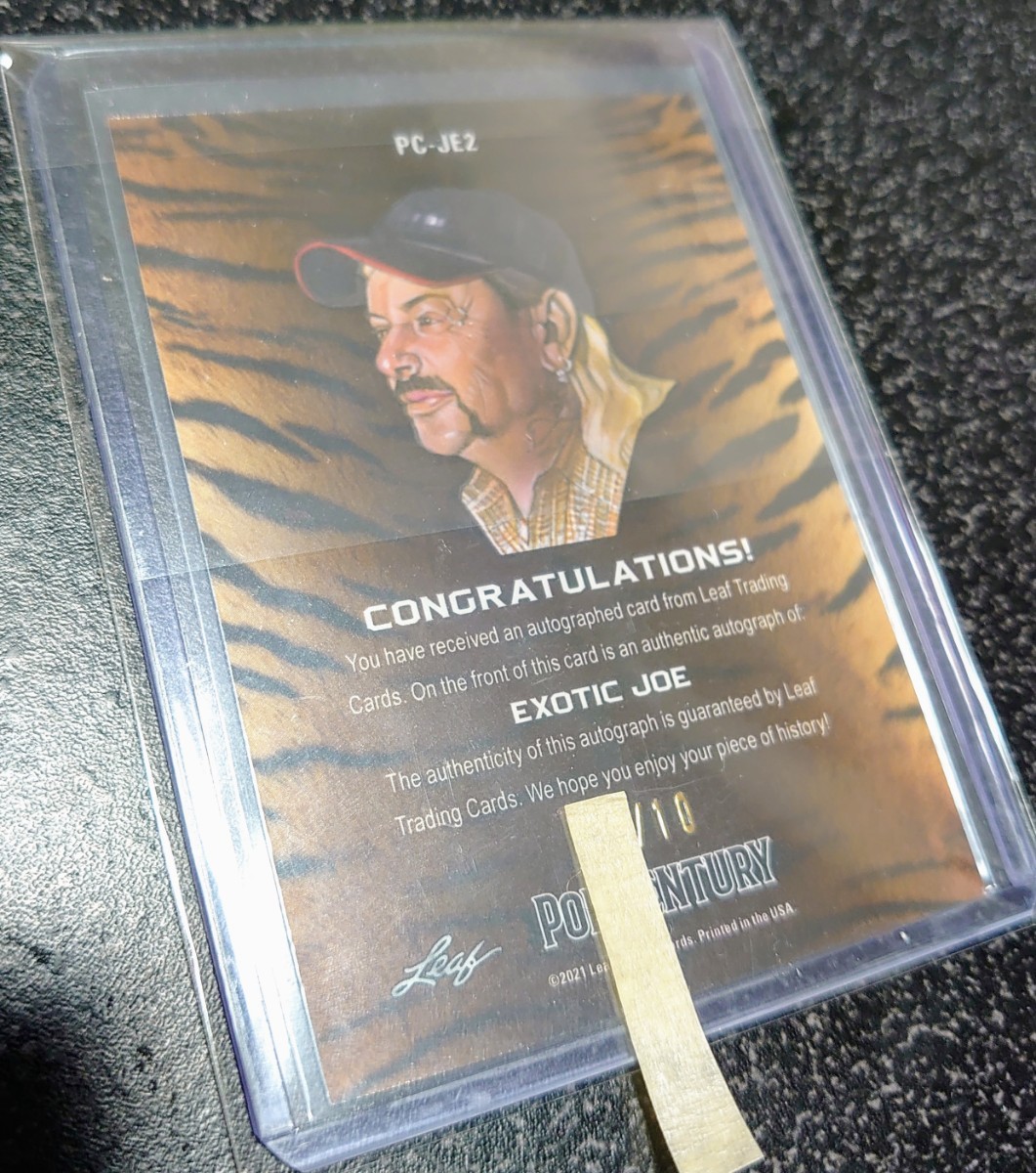 【10枚限定】2021 Leaf pop century JOE EXOTIC ジョー・エキゾチック auto 直筆サイン /10_画像2