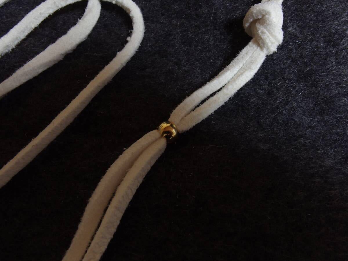 * Goro's same etc. leather cord white stop beads attaching postage 84 jpy ( deer cord leather string beads ⑤