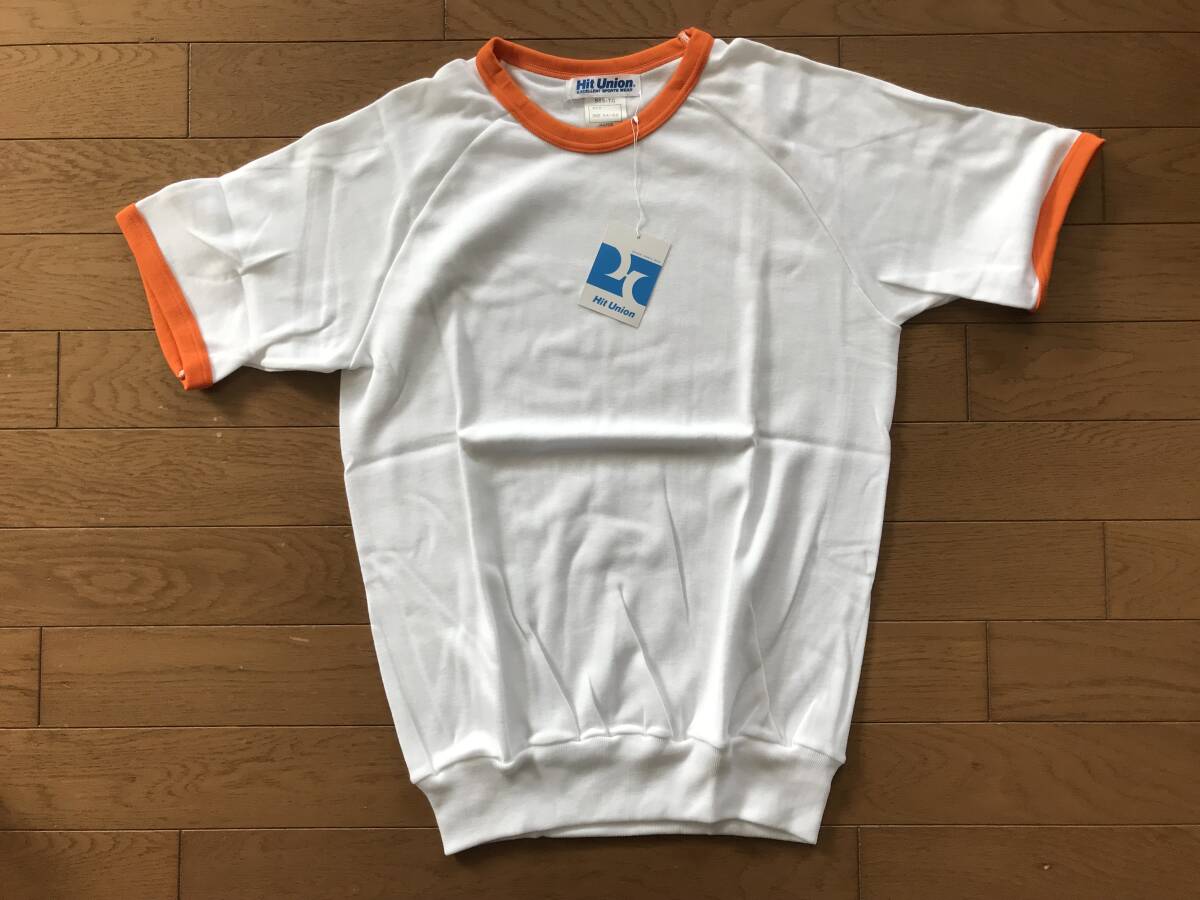 当時物　未使用　デッドストック　Hit Union　ヒットユニオン　半袖Tシャツ　丸首　体操服　品番：585-TC　サイズ：S　　HF1425