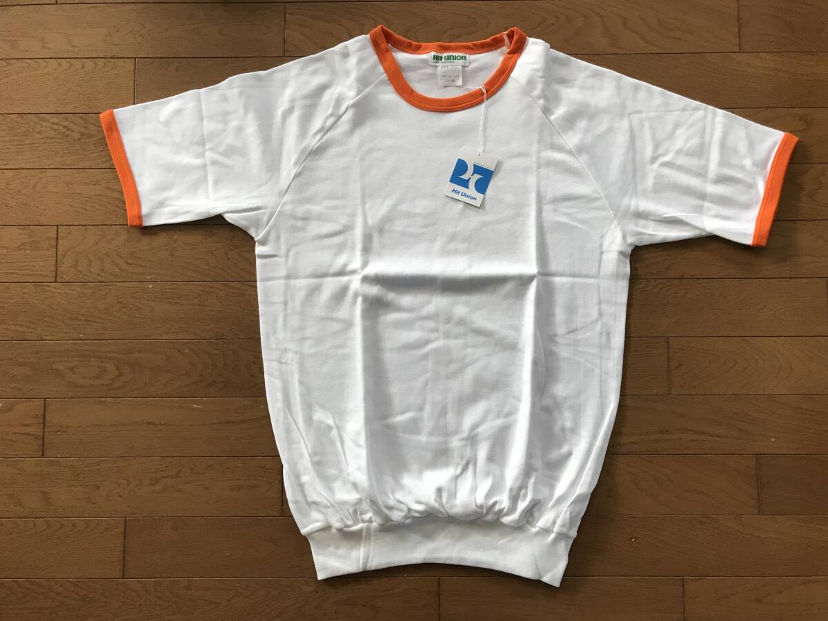 当時物　未使用　デッドストック　Hit Union　ヒットユニオン　半袖Tシャツ　丸首　体操服　品番：585-TC　サイズ：XO　　HF1474