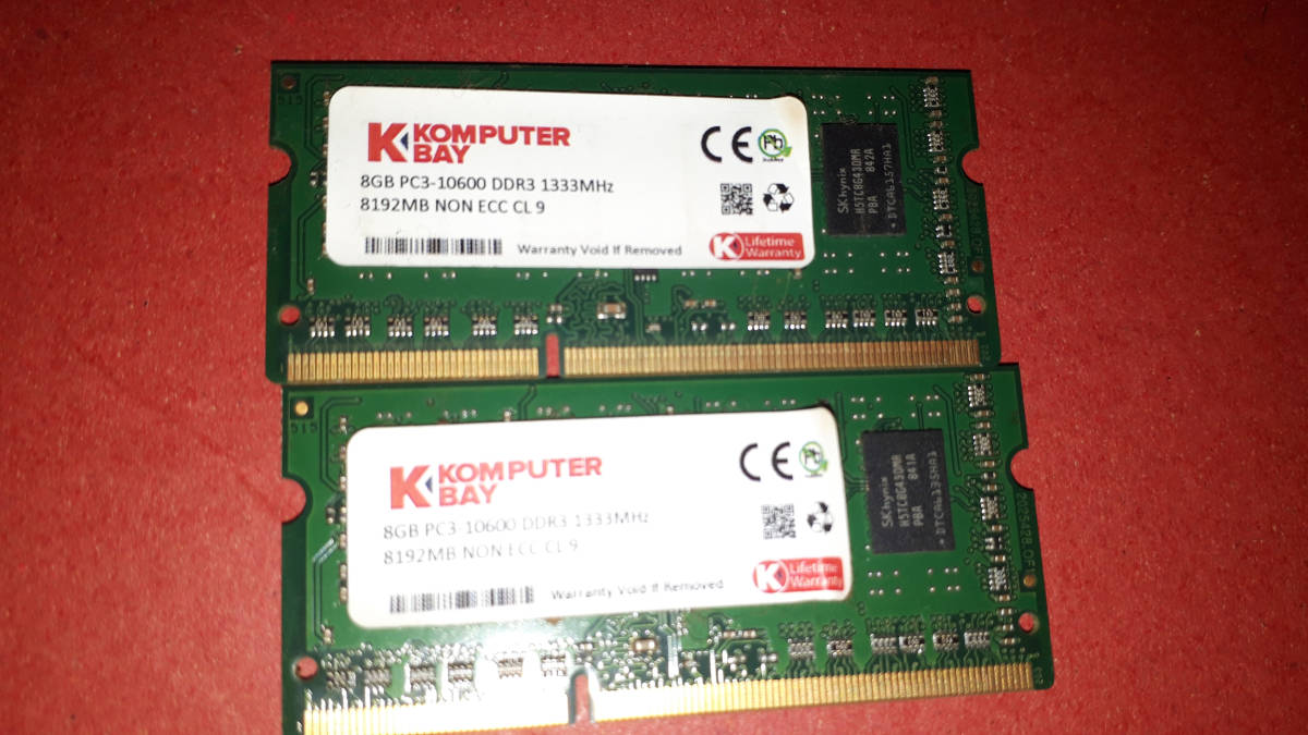 ***Komputerbay 8GBx2 sheets 1333MHz Laptop Memory 204Pin SO-DIMM DDR3-1333 PC3-10600 *2009-2011iMac. use . is possible to do * used **