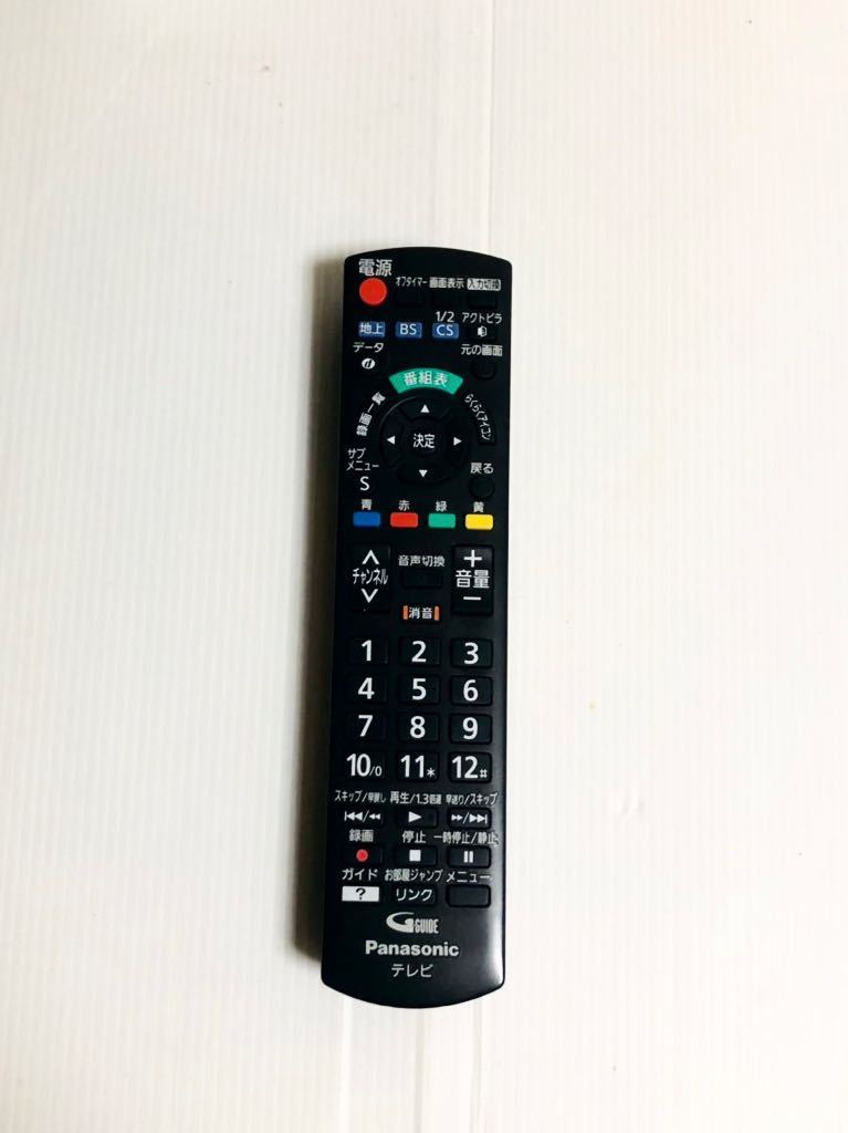 22 送料無料　パナソニック (TH-19E300 TH-24E300 TH32F350 TH-32F300 TH-32E300 等) テレビリモコン N2QAYB001017 動作品_画像1