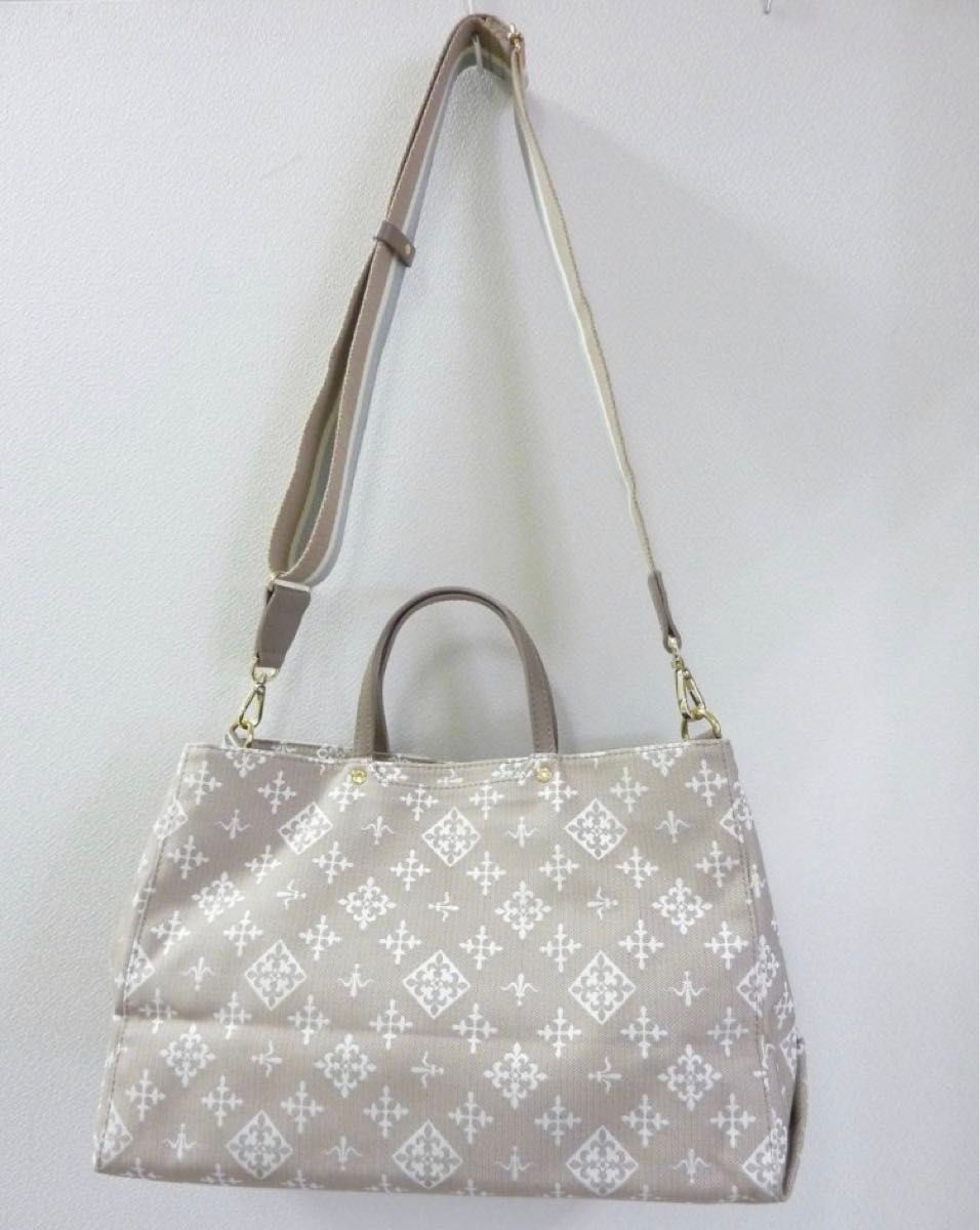 美品 russetラシット【2way】コットンジャガードトートバッグ 美品 russetラシット【2way】コットンジャガードトートバッグ