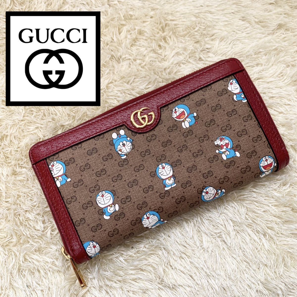 極上美品☆GUCCI グッチ ドラえもん コラボ 長財布 ジップアラウンド ラウンドファスナー