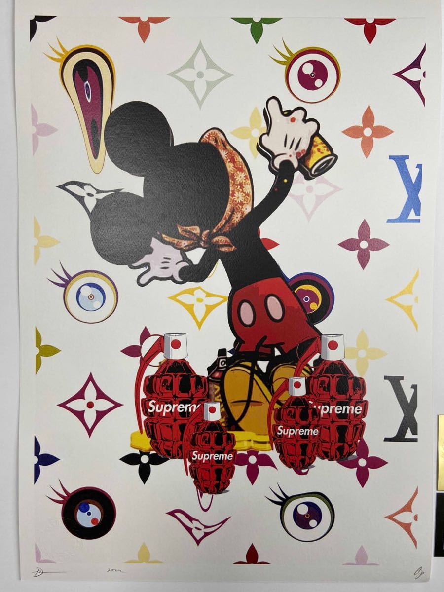 ⭐️DEATH NYC⭐️ミッキー&HERMES⭐️世界限定100枚 Yahoo!オークション - DEATH NYC 額なし 世界限定100枚 アート