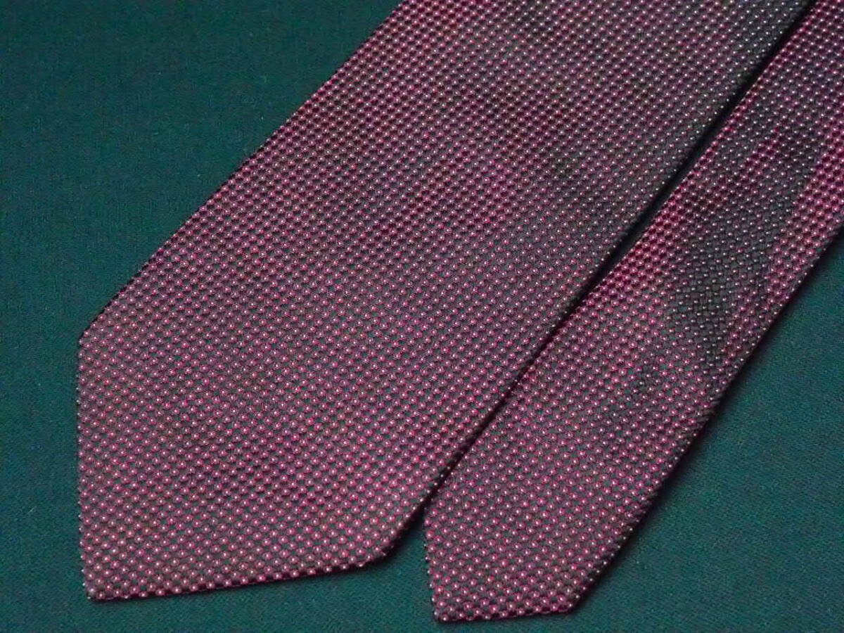  beautiful goods [HUGO BOSS Hugo Boss ]A1318 wine color Italy made in Italy SILK brand necktie old clothes superior article 