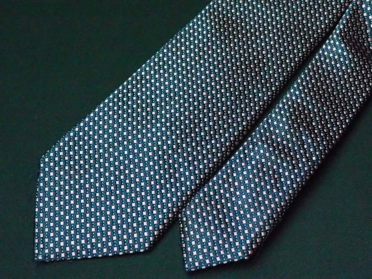  beautiful goods [HUGO BOSS Hugo Boss ]A1323 navy pink Italy made in Italy SILK brand necktie old clothes superior article 