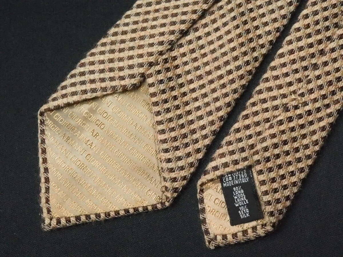 美品 【GIORGIO ARMANI ジョルジオアルマーニ】A1563 WOOL SILK イタリア 伊製 ブランド ネクタイ 古着 良品_画像4