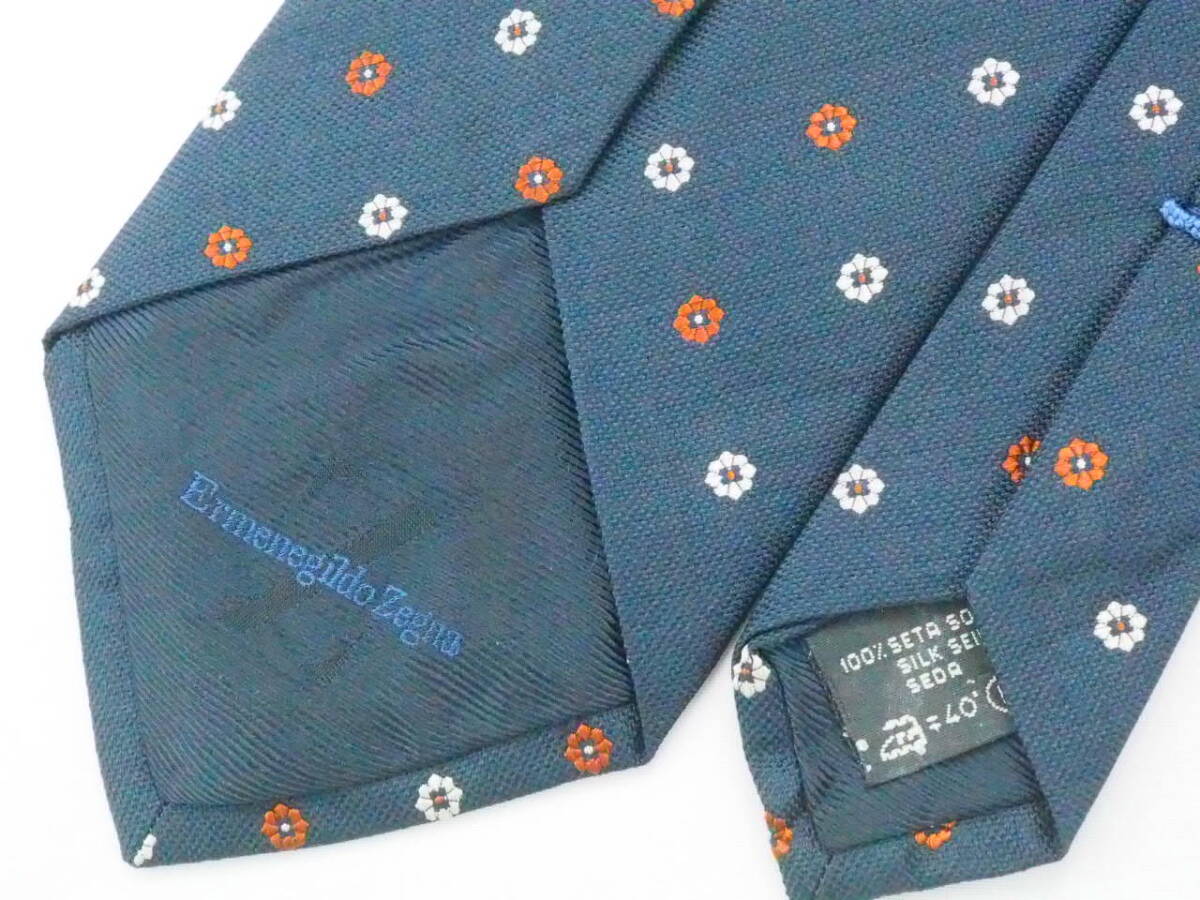 美品 【Ermenegildo Zegna エルメネジルドゼニア】A1693 イタリア 伊製 SILK ブランド ネクタイ 古着 良品_画像4