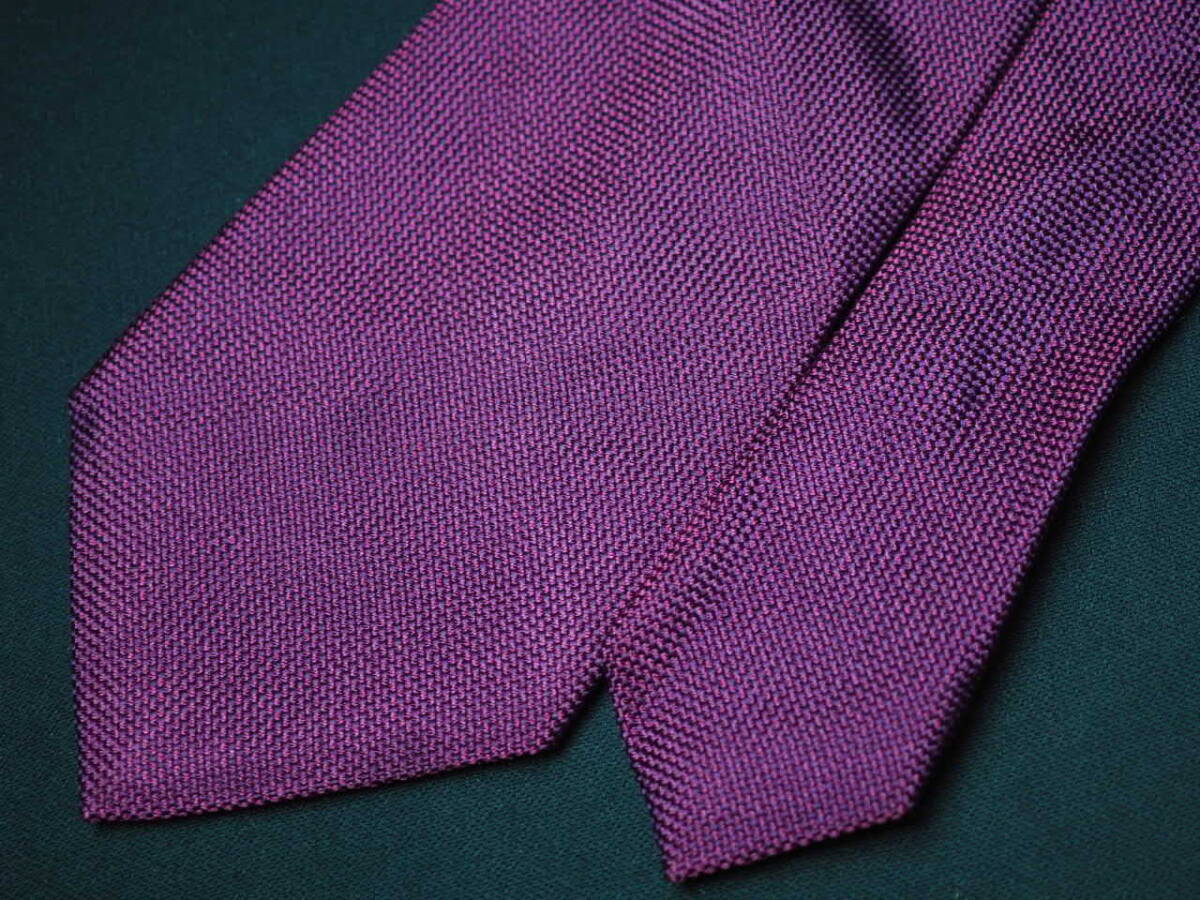 美品 【Ermenegildo Zegna エルメネジルドゼニア】A1753 ワインカラー イタリア 伊製 SILK ブランド ネクタイ 古着 良品_画像5