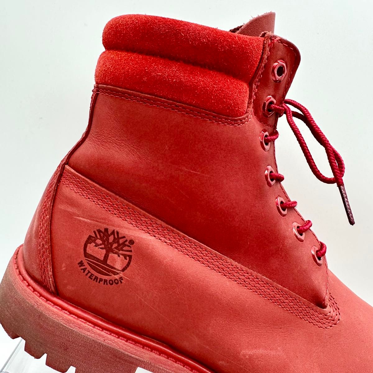 ティンバーランド Timberland A14LE レザーブーツ 限定カラー　RED ダブルカラーブーツ　ストリート