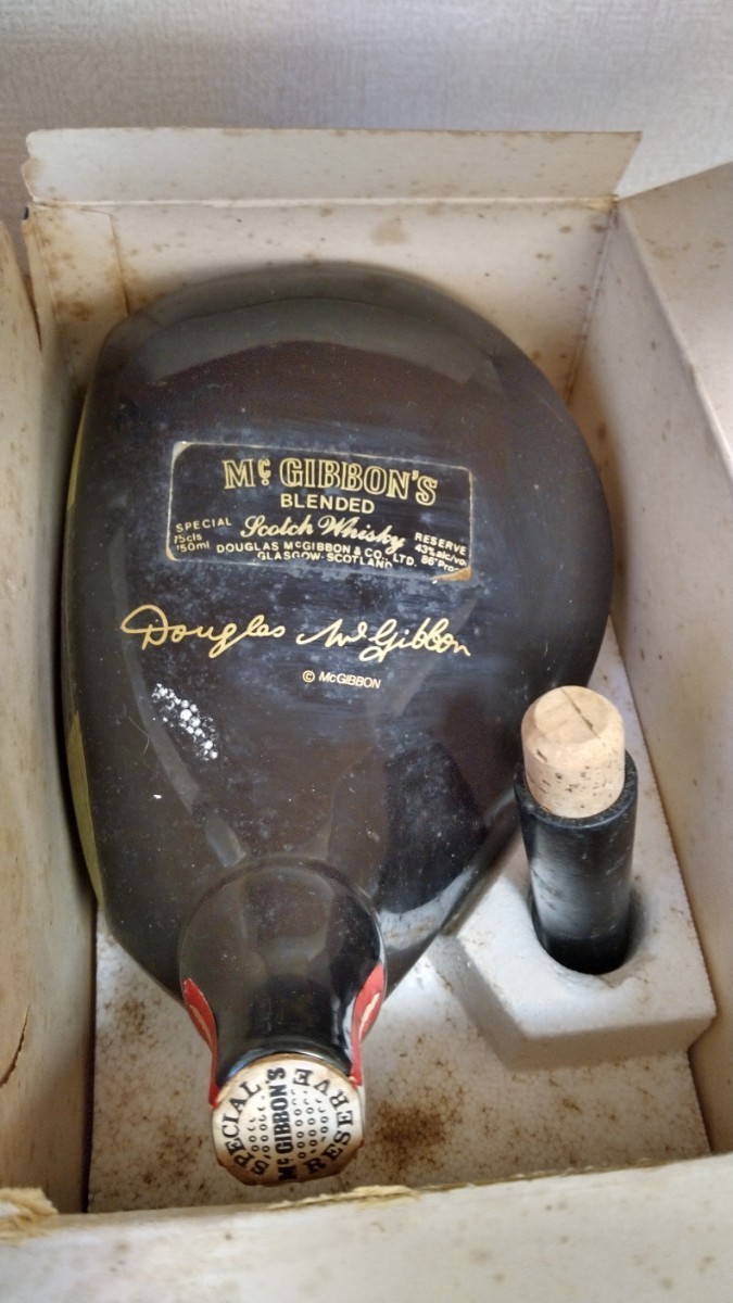 自宅保管品　古酒　洋酒　長期保管品　現状　マックギボンズ　ゴルフクラブボトル 750ml43度_画像1