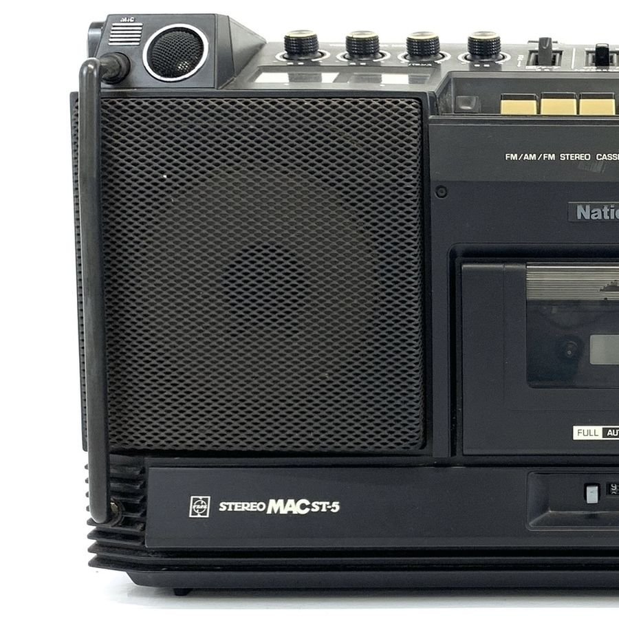 National RS-4250 STEREO MAC ST-5 ナショナル ラジカセ 通電OK ※テープ再生NG 状態説明あり◆ジャンク品【福岡】_画像2