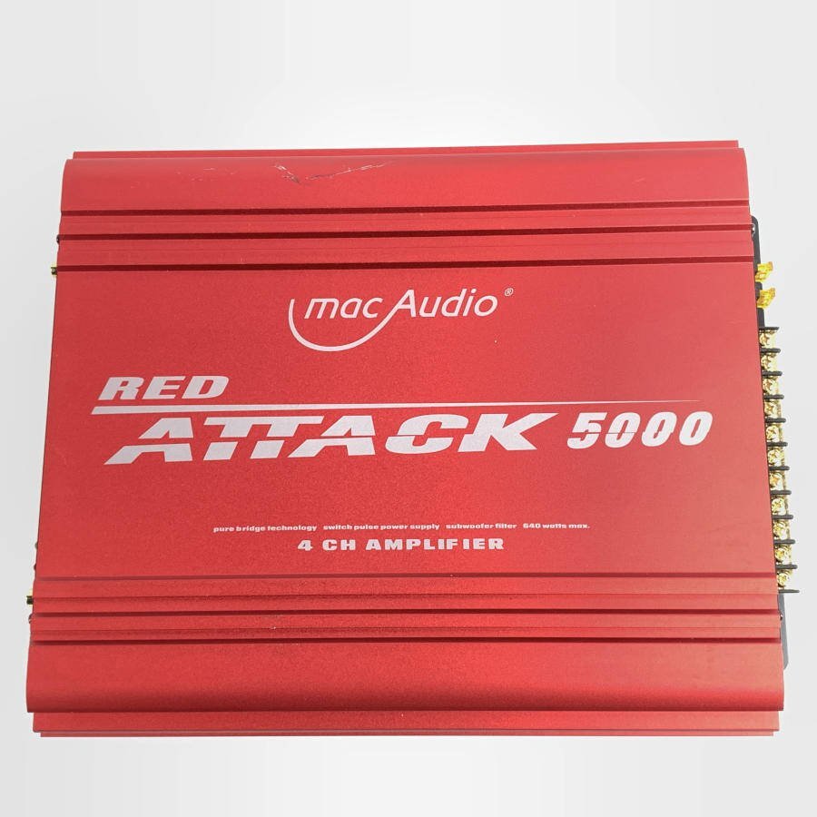 MAC AUDIO RED ATTACK 5000 マックオーディオ カーアンプ ハイパワー4chアンプ○現状品_画像1