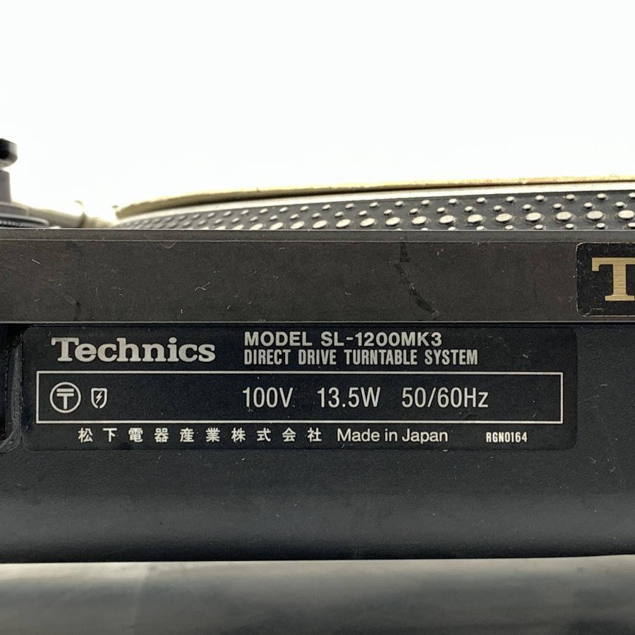 Technics テクニクス SL-1200MK3 レコードプレーヤー DJ カートリッジ:SHURE/M44G スリップマット付き★現状品_画像9