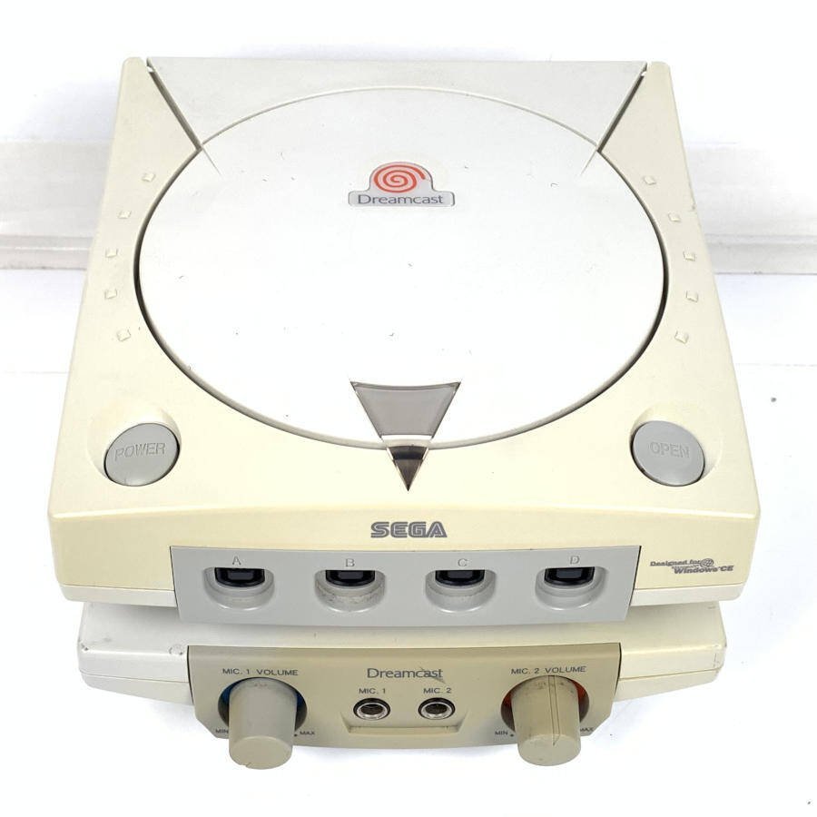 SEGA セガ HKT-3000 ドリームキャスト ゲーム機本体 + HKT-4300 カラオケ本体＊ジャンク品_画像1