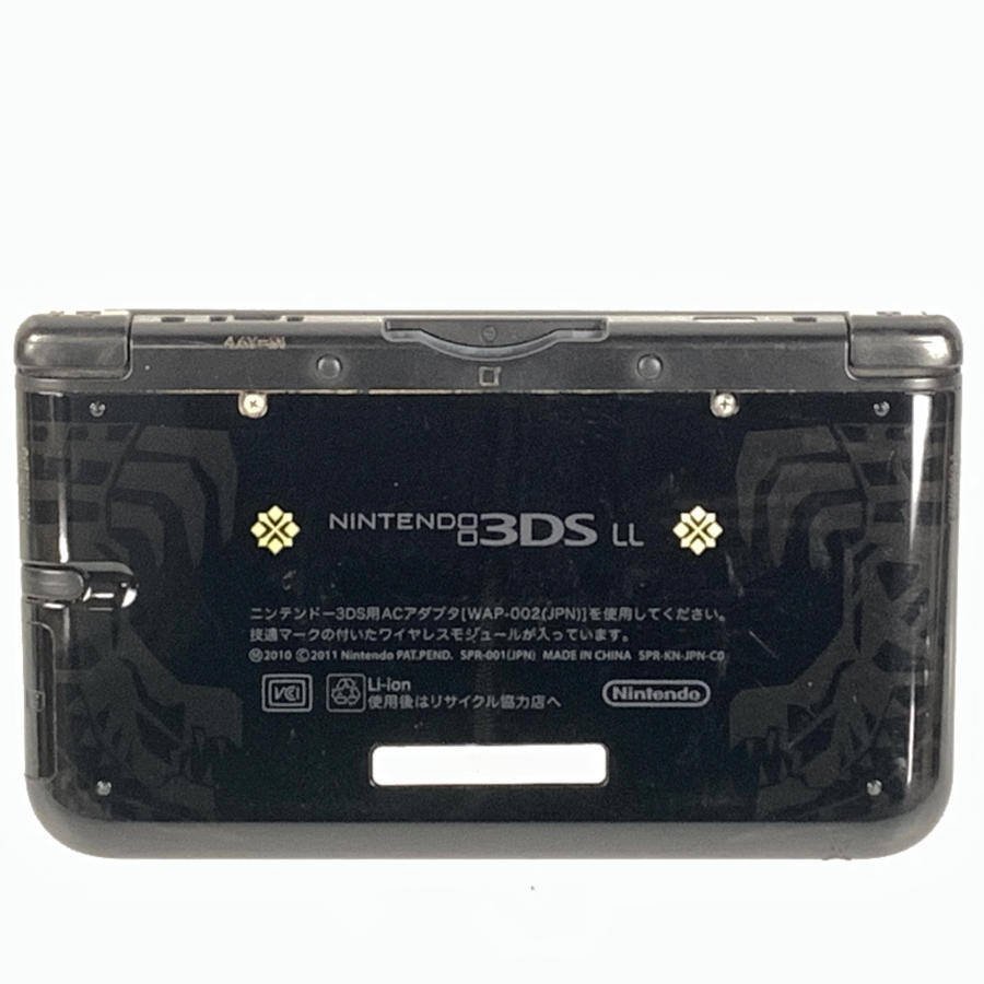 NINTENDO 任天堂 SPR-001(JPN) ニンテンドー 3DSLL ゲーム機本体 モンスターハンター4 ゴア・マガラブラック 初期化済み＊現状品_画像3