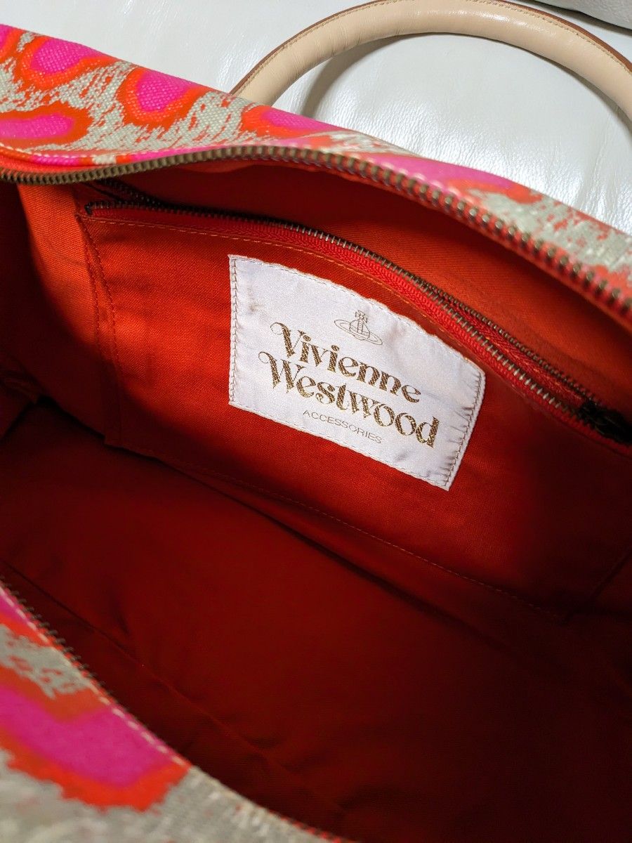 稀少 美品 Vivienne Westwood ヴィヴィアンウエストウッド　バッグ ボストンバッグ  レオパード柄　