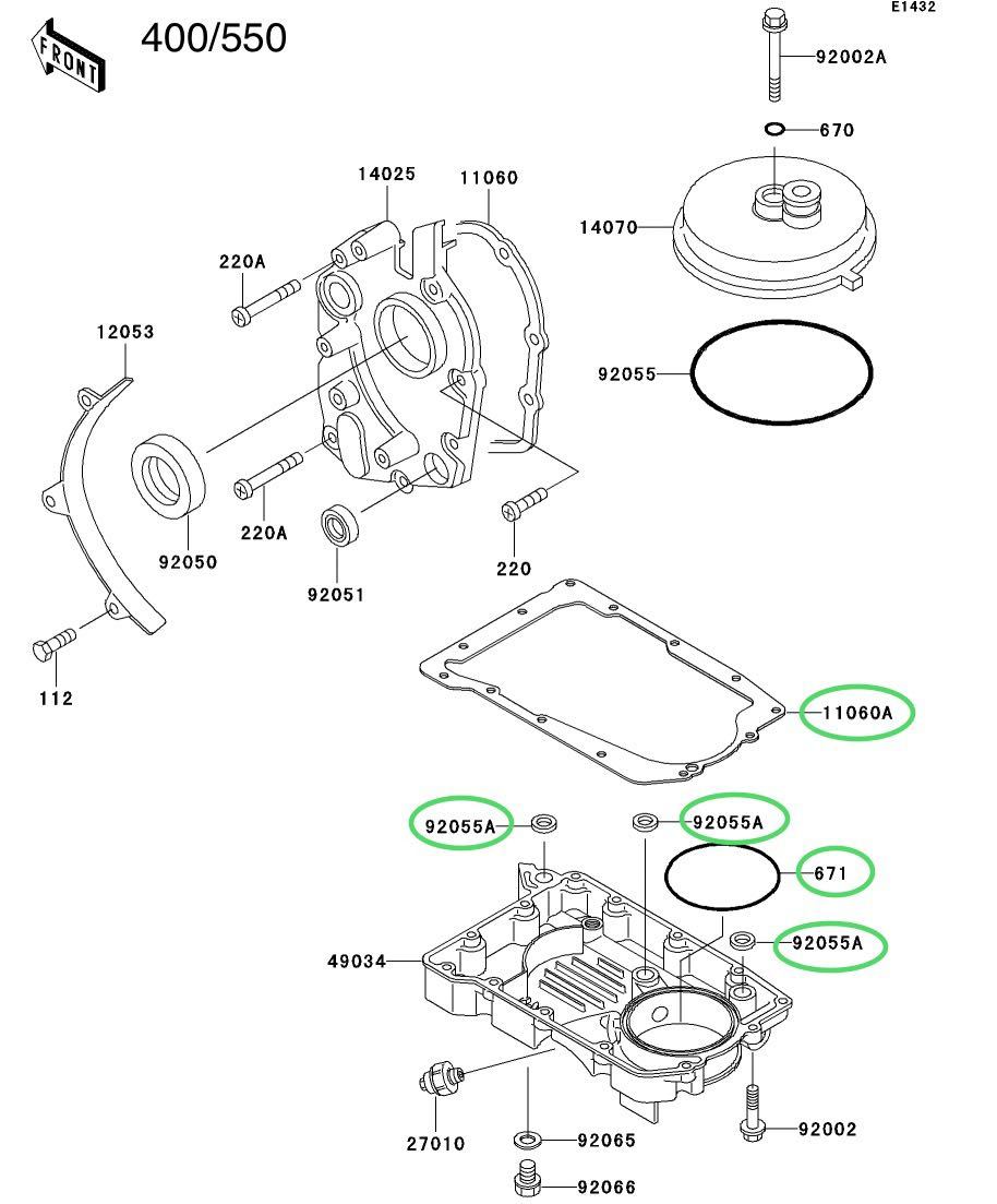 【送料無料】カワサキ純正 ゼファー400 ゼファー550 ゼファーχ オイルパン ガスケット Oリング(カイ kai パッキン ゴム エンジン BEET)