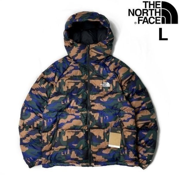 1円～!売切!【正規新品】THE NORTH FACE PRINTED HYDRENALITE HOODIE ダウンジャケット US限定 軽量 最新 防寒(L)茶 黒 迷彩柄 190122-130_画像2