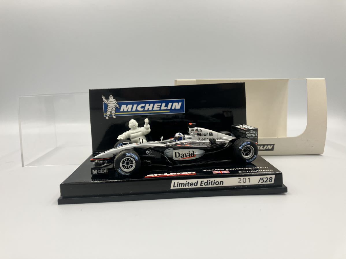 MINICHAMPS ミニチャンプス1/43 スケール LIMTED EDITION MICHELIN マクラーレン　TOYOTA トヨタ　F1 美品　クリアケース　共箱_画像3