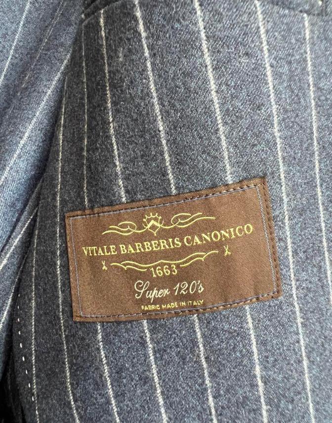 【極美品】CANONICO カノニコ スーツ フランネル ブルー ネイビー A6_画像5