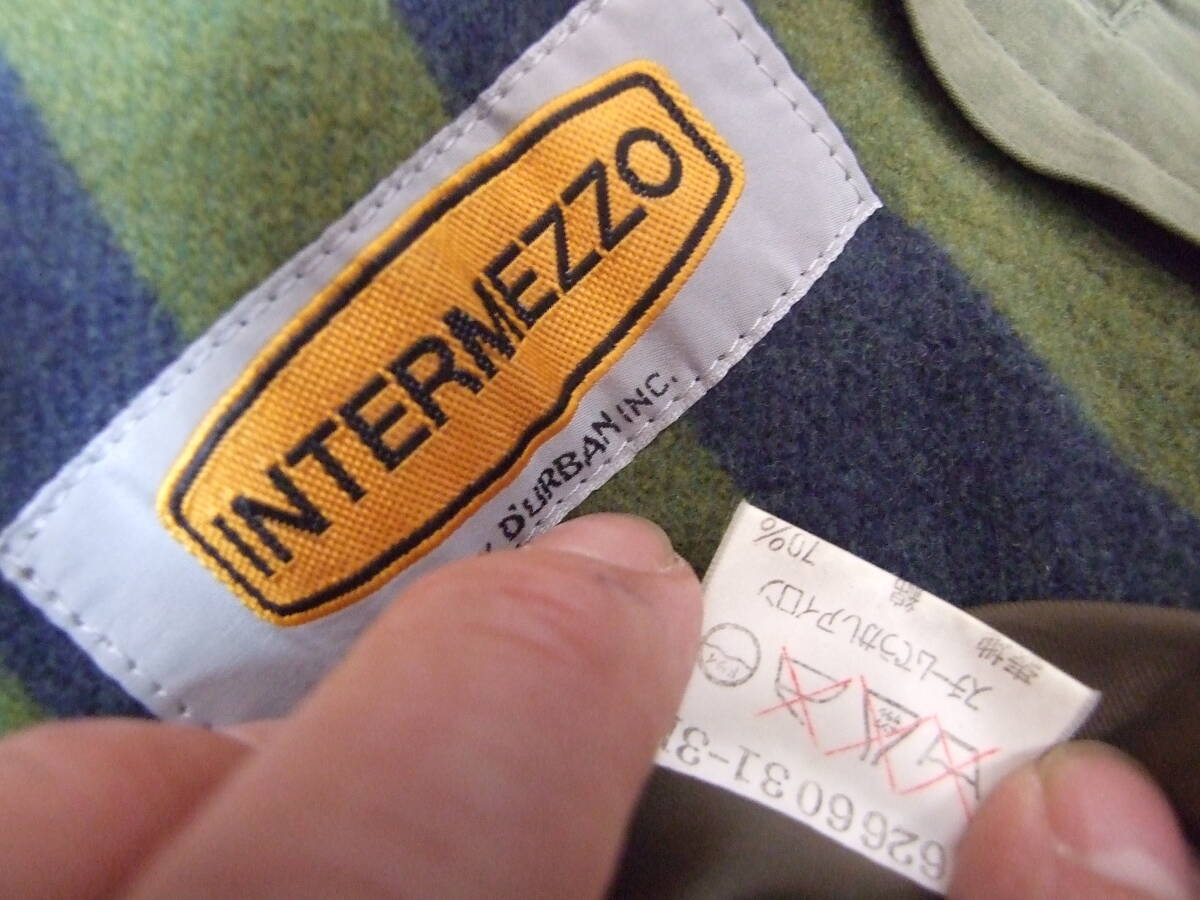 OLD品!INTERMEZZO/インターメッツォ*ミリタリーコート*希少size 3L*オールドヴィンテージ*チンストワーク*70's80's*DURBAN_画像10