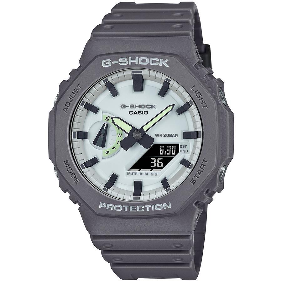 G-SHOCK HIDDEN GLOW 蓄光フェイス カシオーク アナデジ オクタゴン グレー 反転液晶 メンズ腕腕時計 GA-2100HD-8AJF 新品