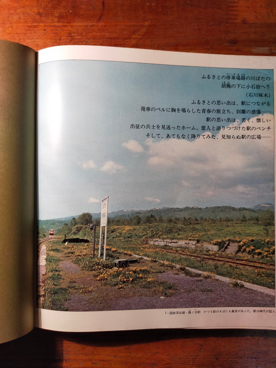 【送料無料】写真集 ふるさとの駅 北海道から鹿児島まで 大森堅司（1973年 初版 レトロ建築 廃線 鉄道車両図鑑 昭和 原宿駅 出雲大社駅）_画像3