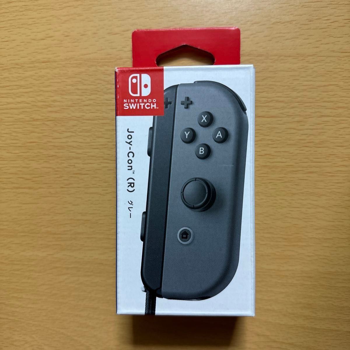 ★Nintendo Switch Joy-Con(R)グレー　純正ストラップ付　箱付　動作確認ＯＫ　廃盤カラー　美品