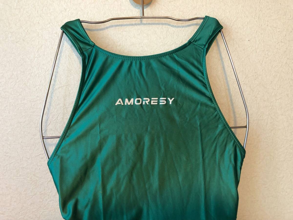 ・送料390円 AMORESY Gaea レオタード コスプレ レースクイーン競泳水着 競技ダンス新体操仮装 コスチューム 006(GREEN)ＸＬ_画像7