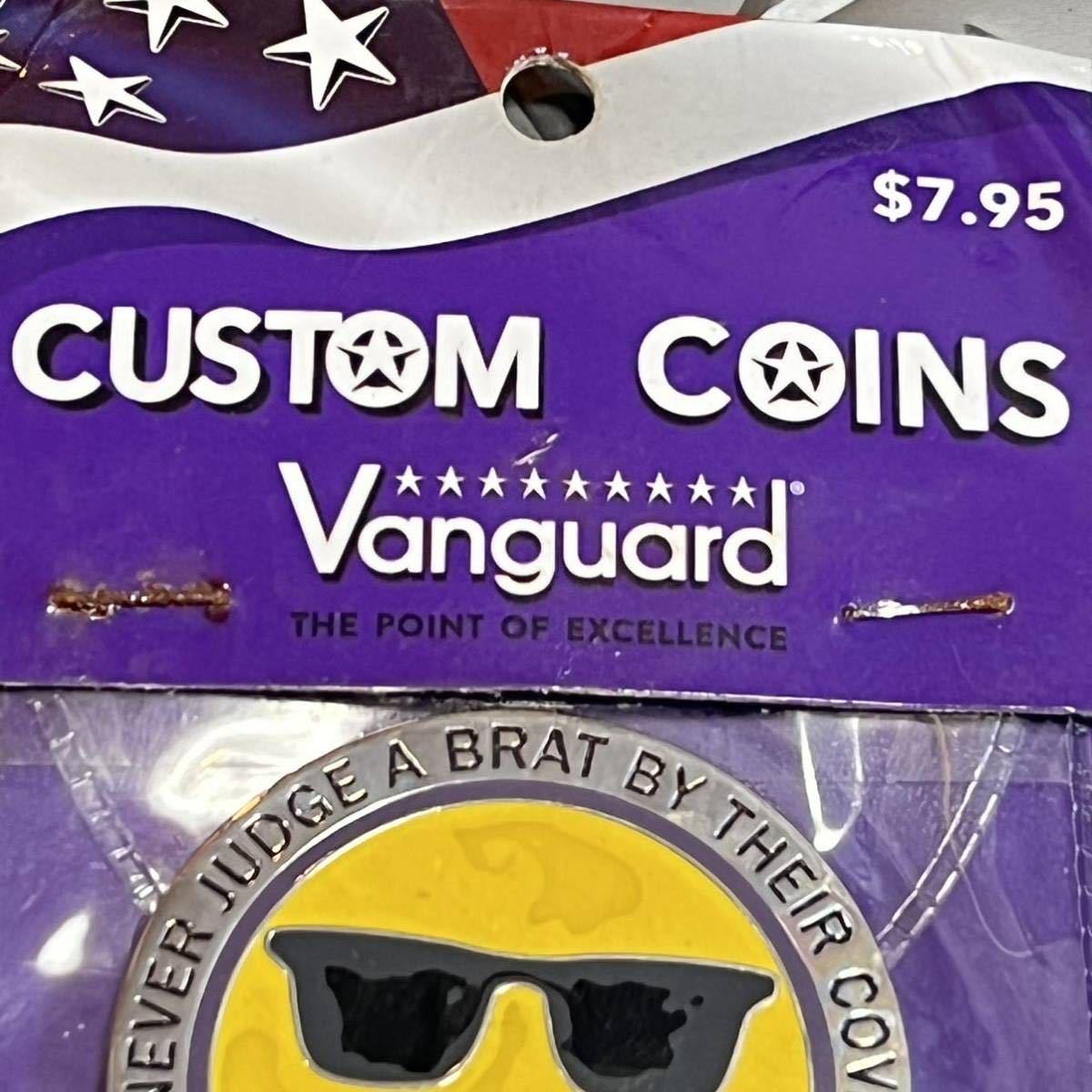 米軍放出品 VANGUARD COSTOM COINS MILITARY BRAT コイン 顔文字 emoji 絵文字　コレクション　サングラス(INV N62)_画像3