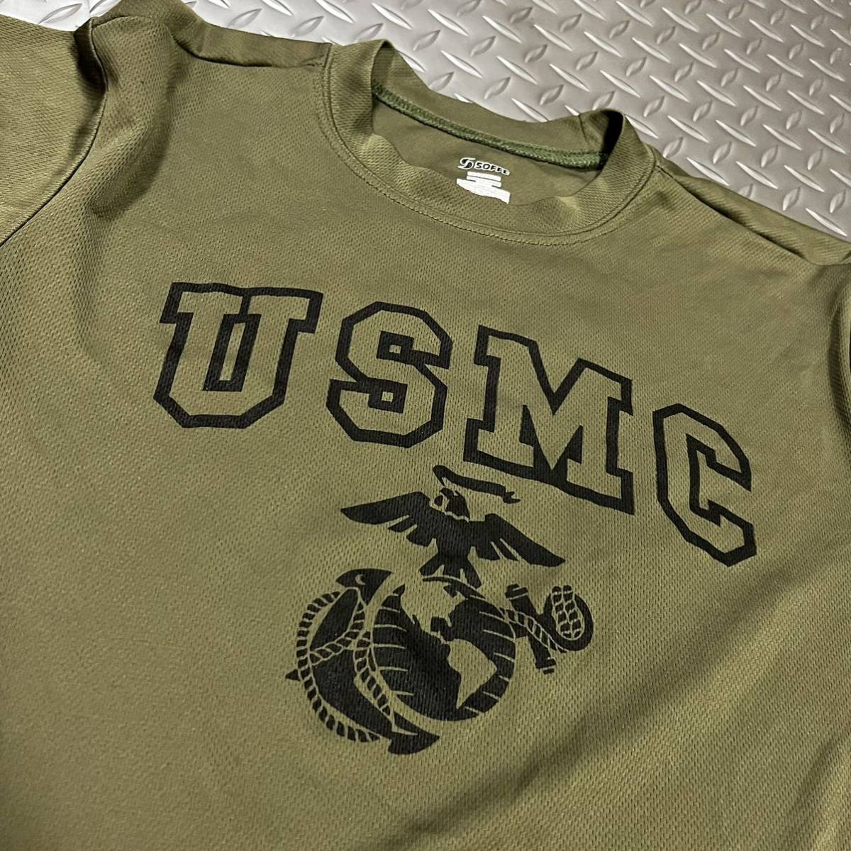 米軍放出品　ロングTシャツ　USMC OD SMALL おしゃれ　ランニング　トレーニング　(INV G#17)_画像5