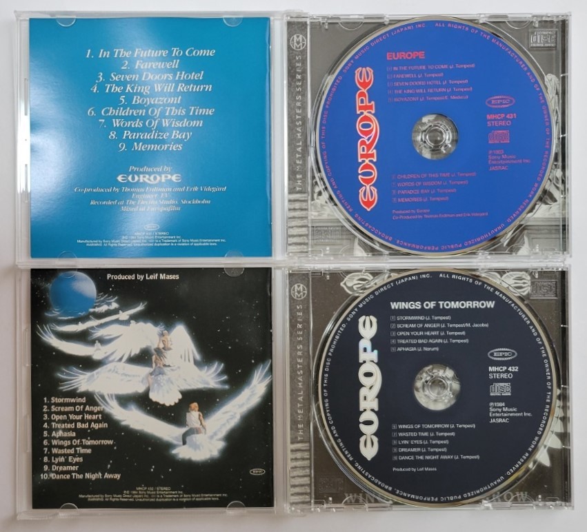 EUROPE CD2枚 リマスター 幻想交響詩 明日への翼 WINGS OF TOMORROW ヨーロッパ JOEY TEMPEST JOHN NORUM SEVEN DOORS HOTEL REMASTER_画像3