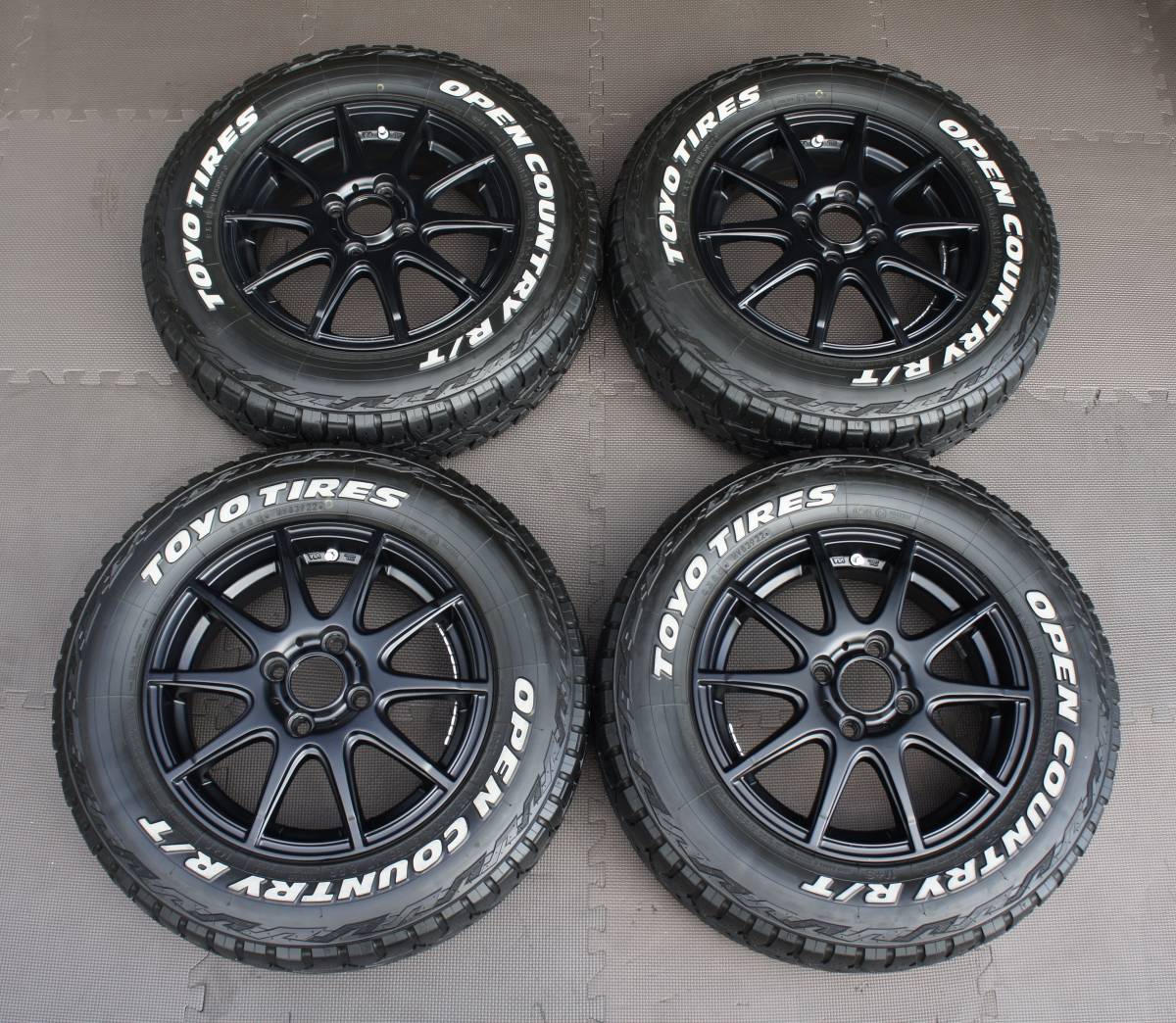 兵庫発オープンカントリー165/80R14 OPEN COUNTRY R/T 14×4.5J 100-4H4穴つや消しブラック アゲバン アゲトラ リフトアップ_画像1