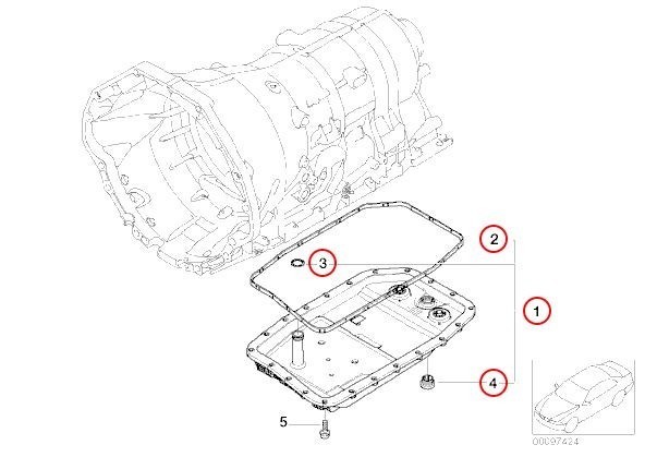 ZF製 BMW E60 E61 540i 545i 550i ATオイルパン オイルフィルターASSY ガスケット付き GA6HP26Z系 24152333903 24110403404 24117522923_画像3