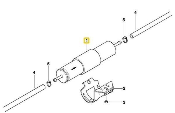 マイレ製 BMW E38 E34 E39 735i 740i 750iL L7 525i 528i 530i 540i 燃料フィルター/フューエルフィルター 13321740985 13321702632_画像2