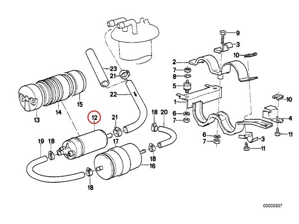 BMW E28 E30 E24 燃料ポンプ/フューエルポンプ 16141179232_画像2