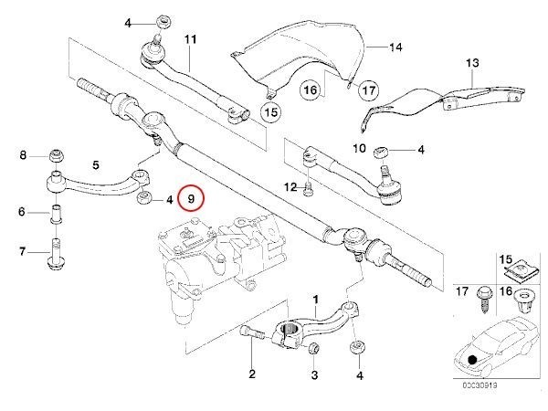 [6ヶ月保証]HAMBURG-TECHNIC製 BMW 5シリーズ E39 540i M5 ドラッグリンク センターリンク 右ハンドル用 32211096060 32211091721_画像2